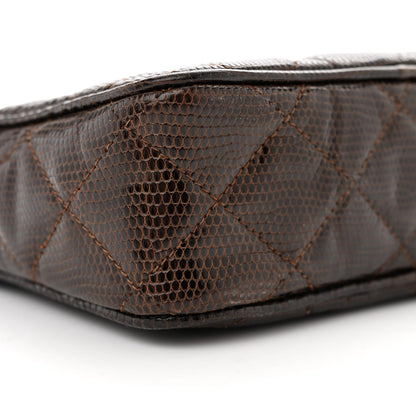 Chanel Lizard Quilted Tassel Camera Case Brown 9 of 15
