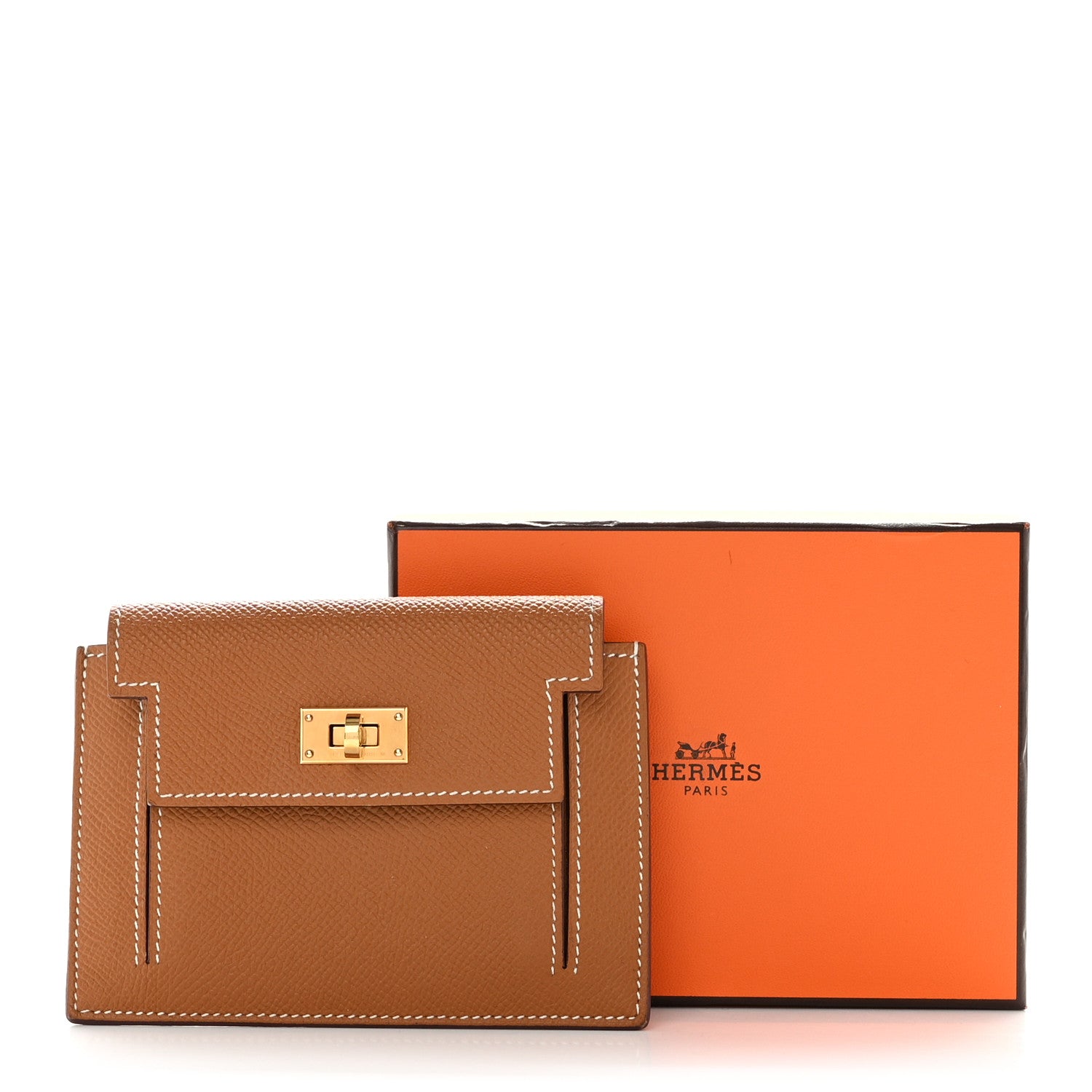 Hermes Epsom Kelly Pocket Compact Wallet Gold 7 of 7