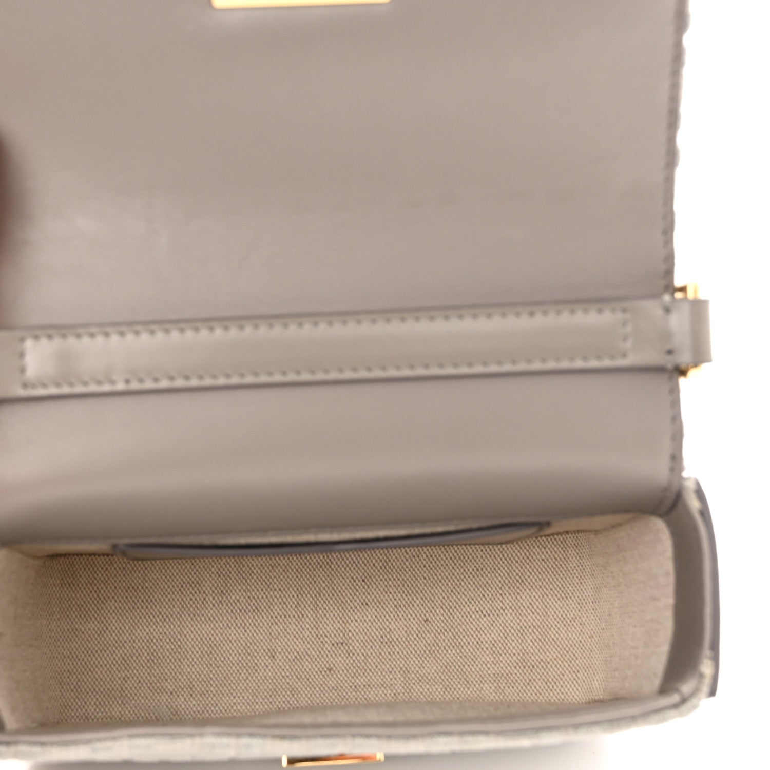Givenchy Canvas Embroidered Small 4G Woven Chain Crossbody Stone Gray 5 of 9