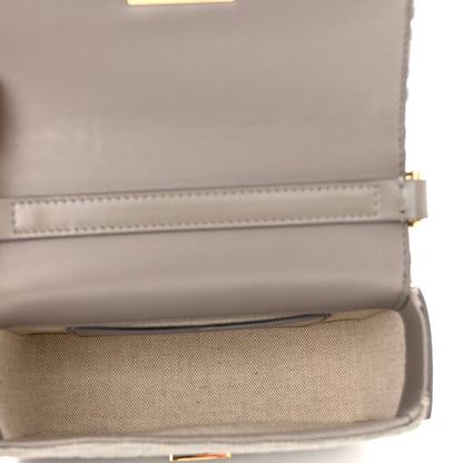 Givenchy Canvas Embroidered Small 4G Woven Chain Crossbody Stone Gray 5 of 9