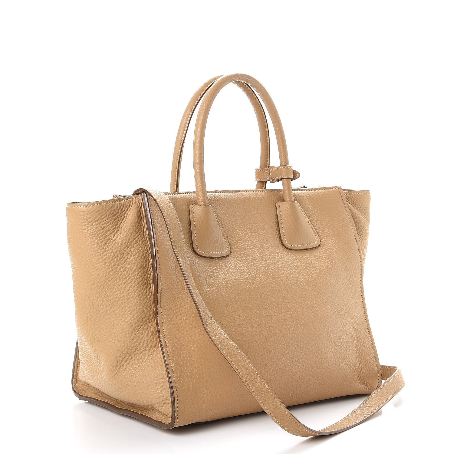 Prada Vitello Daino Shopping Tote Sughero 3 of 13