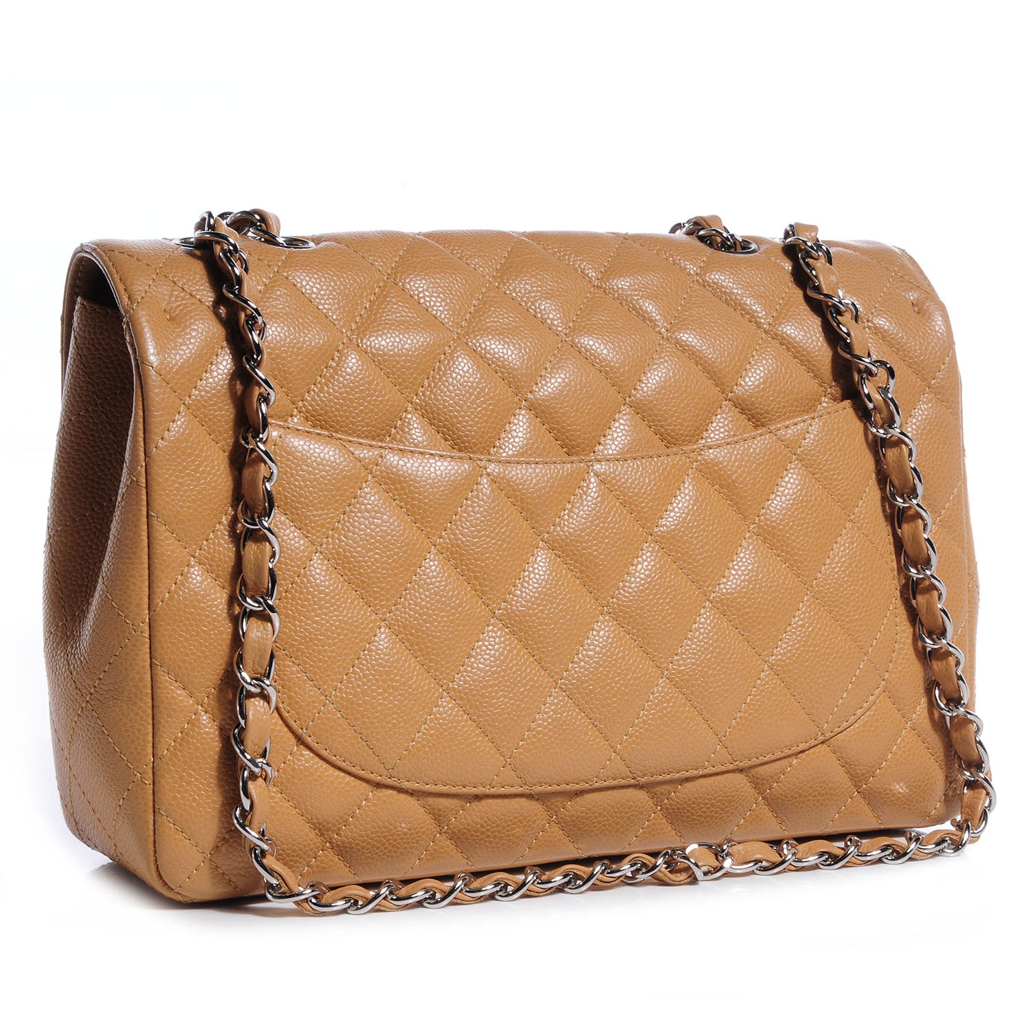 Chanel Caviar Jumbo Single Flap Beige 3 of 8
