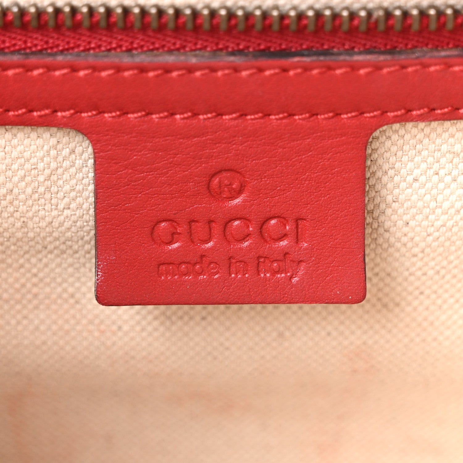 Gucci Calfskin Web Medium Peony Chain Shoulder Bag Red 6 of 10