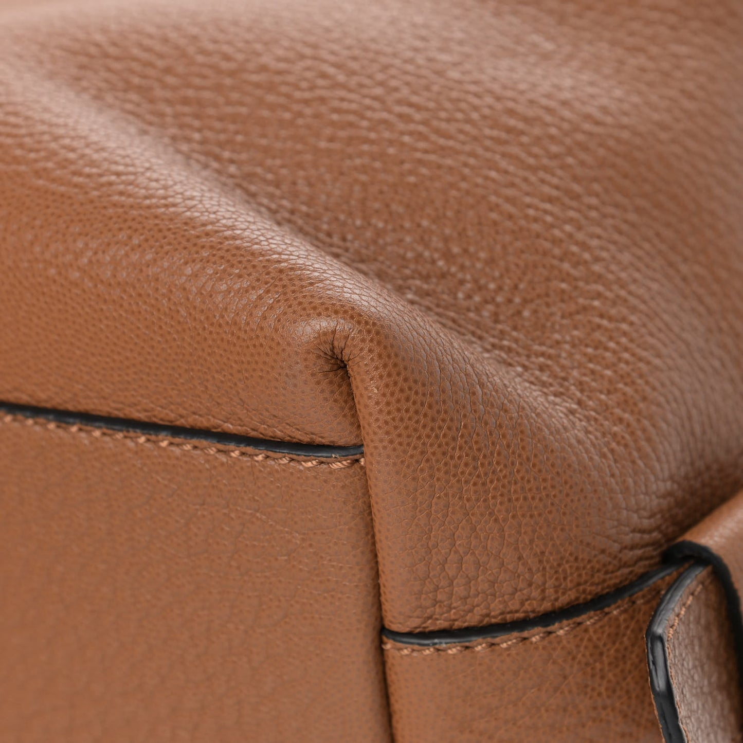 Grained Calfskin Small Nightingale Caramel