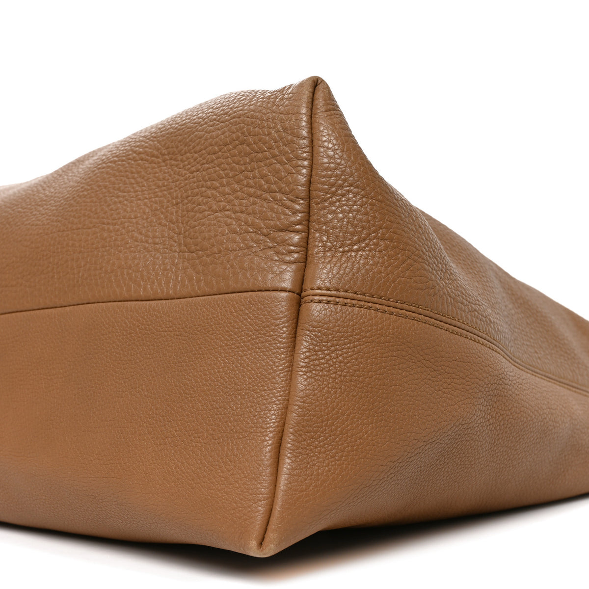 Pebbled Calfskin Large Icon Bit Hobo Beige