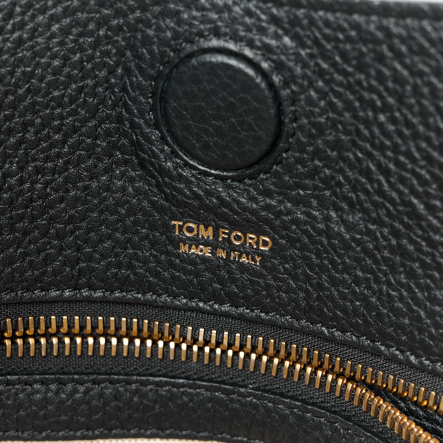 Tom Ford Pebbled Calfskin Small Alix Padlock Zip Hobo Bag Black 8 of 13