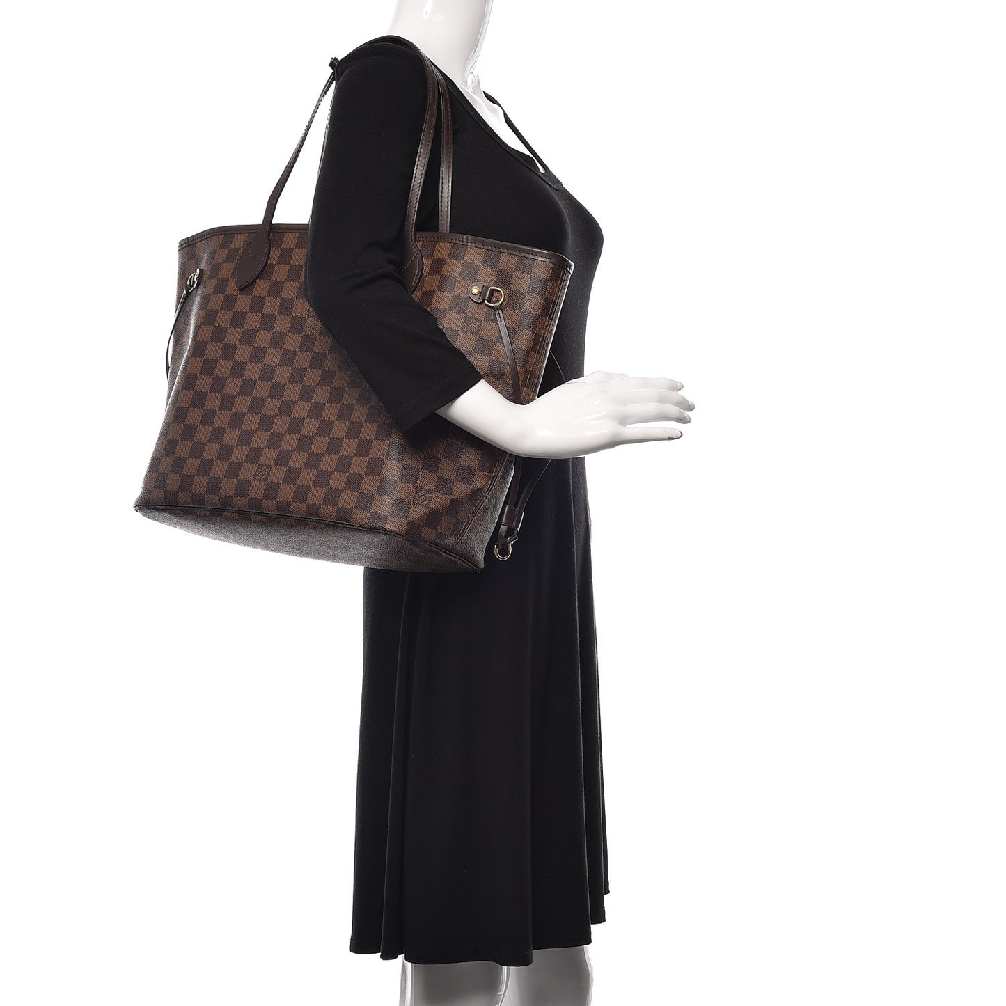 Damier Ebene Neo Neverfull MM Rose Ballerine