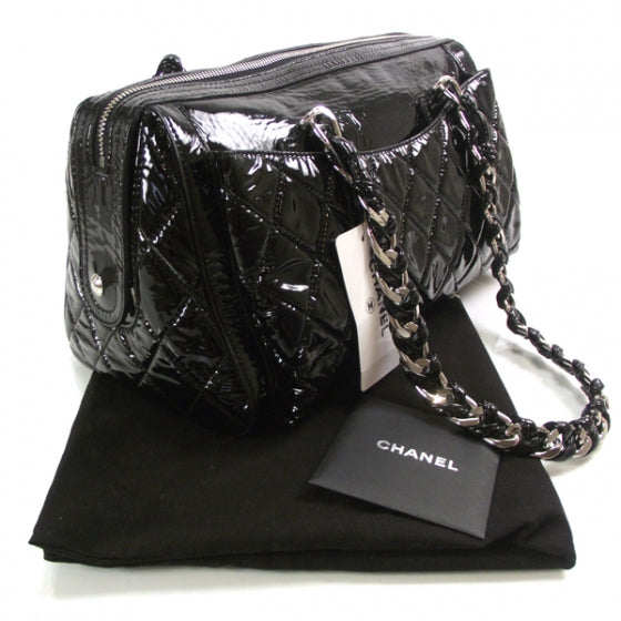 Chanel Patent Day Glo Flap Bag Black 3 of 11