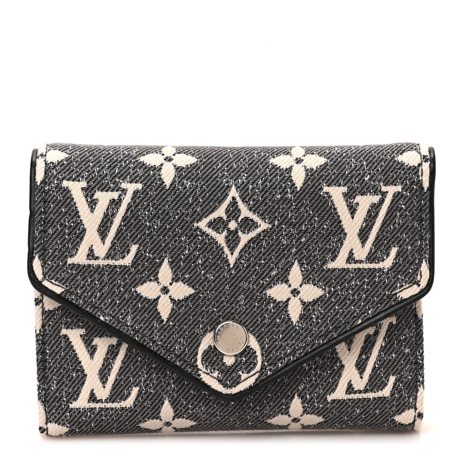 Louis Vuitton Denim Monogram Jacquard Victorine Wallet Grey 1 of 6