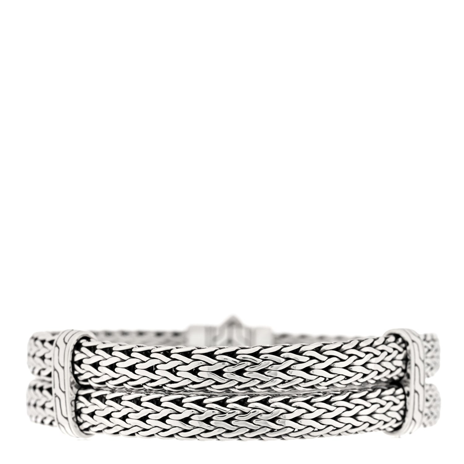 John Hardy Sterling Silver Double Row Chain Bracelet 1 of 3