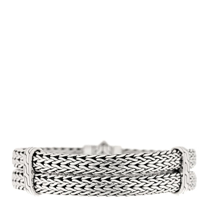 John Hardy Sterling Silver Double Row Chain Bracelet 1 of 3