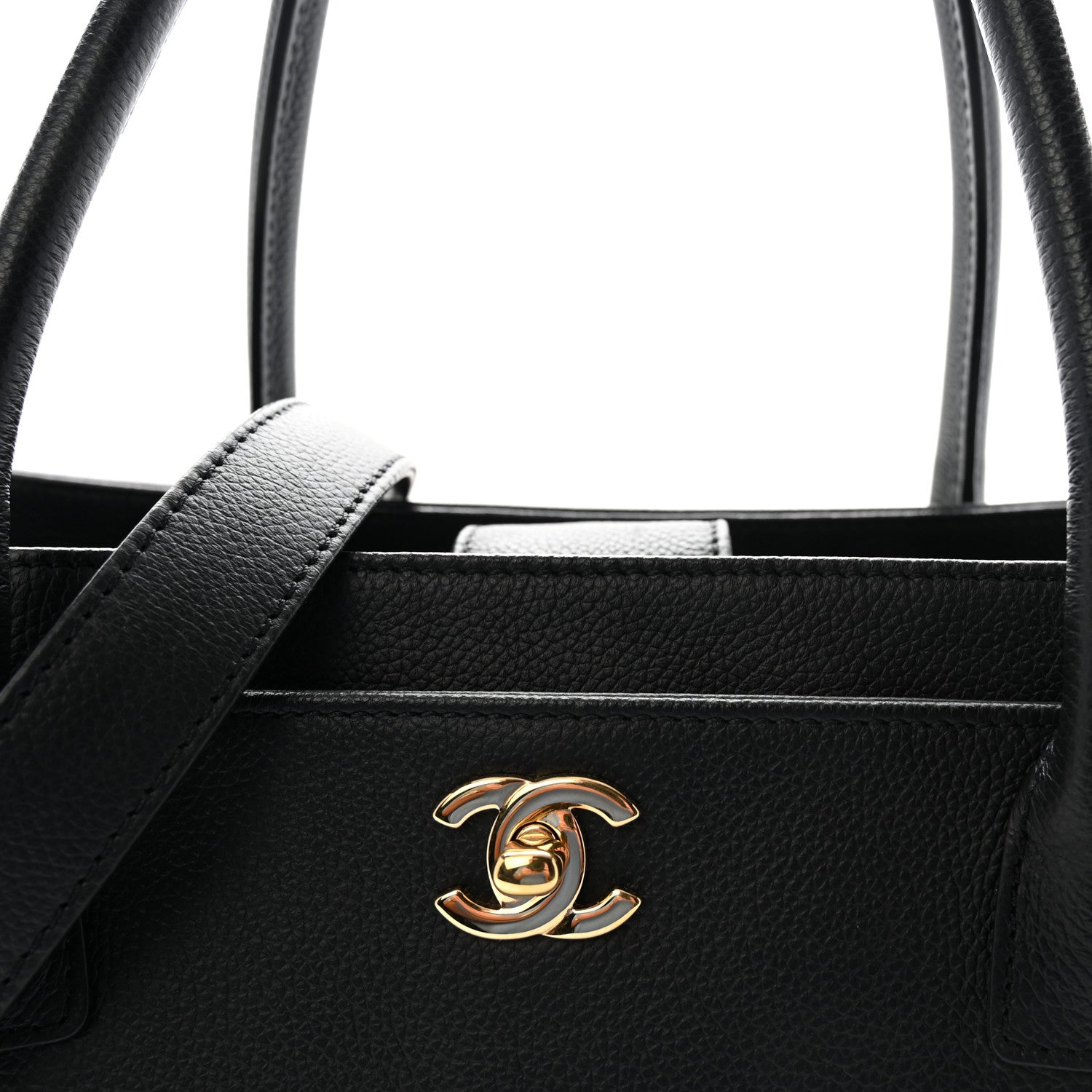 Chanel Calfskin Cerf Executive Shopper Tote Black 8 of 10