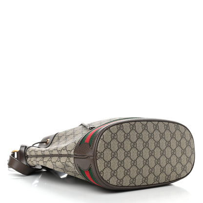 Gucci GG Supreme Monogram Web Ophidia Bucket Bag Brown 3 of 9