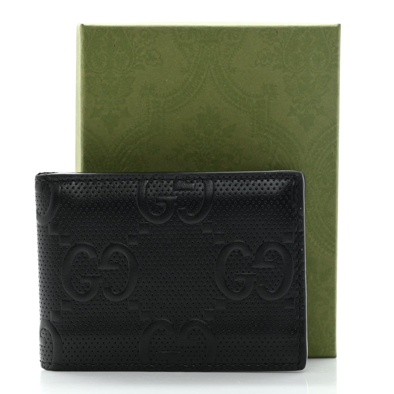 Gucci Calfskin GG Tennis Embossed Bi-Fold Wallet Black 9 of 9