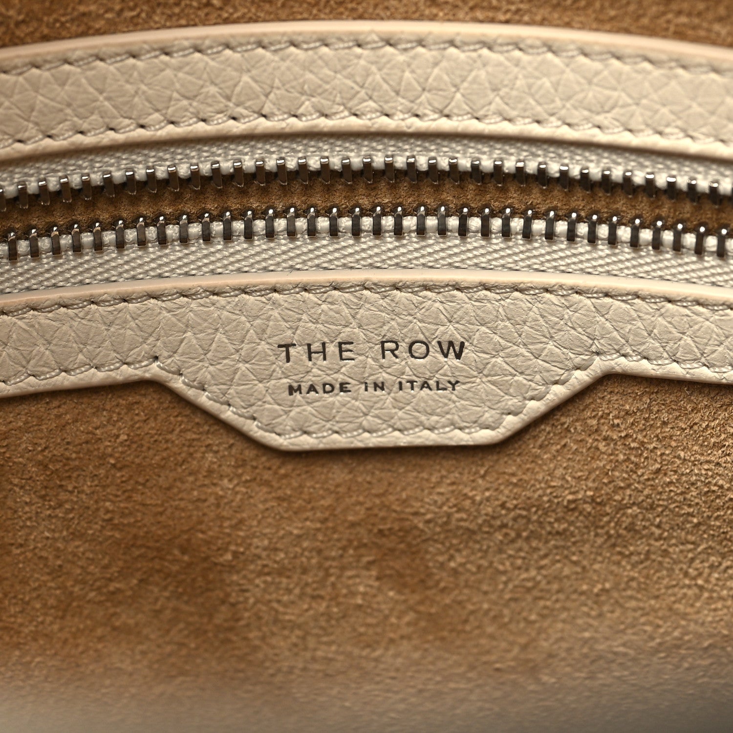 The Row Grained Calfskin Medium Portfolio Tote Ivory 6 of 10