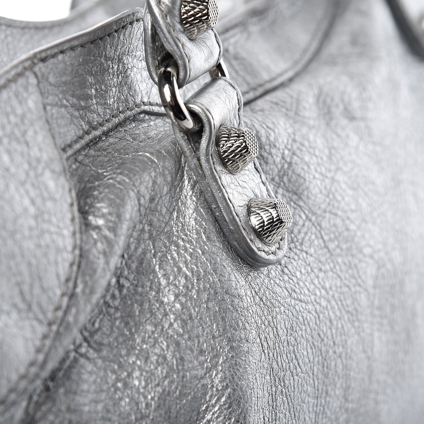 Metallic Agneau Giant 12 Silver Hardware City Gris Aluminum