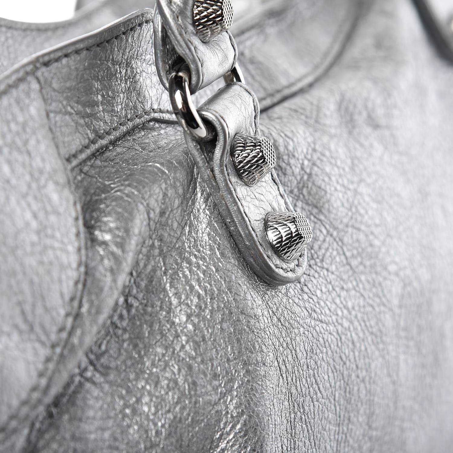 Balenciaga Metallic Agneau Giant 12 Silver Hardware City Gris Aluminum 10 of 14