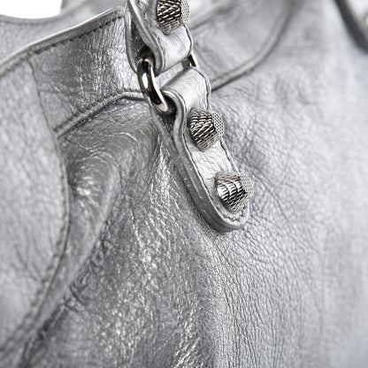 Balenciaga Metallic Agneau Giant 12 Silver Hardware City Gris Aluminum 10 of 14