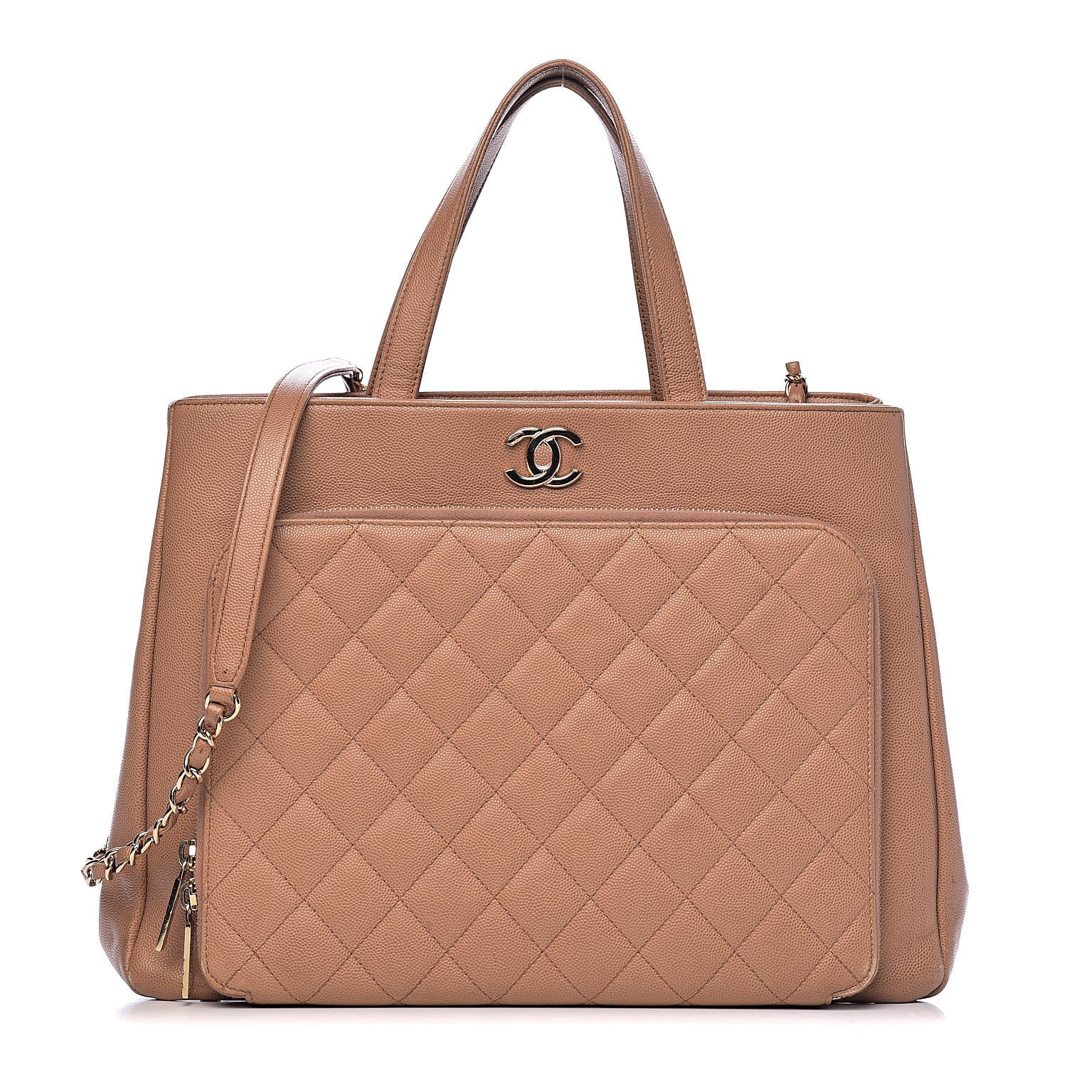 Chanel Caviar Quilted Large Business Affinity Shopping Bag Beige 1 of 24
