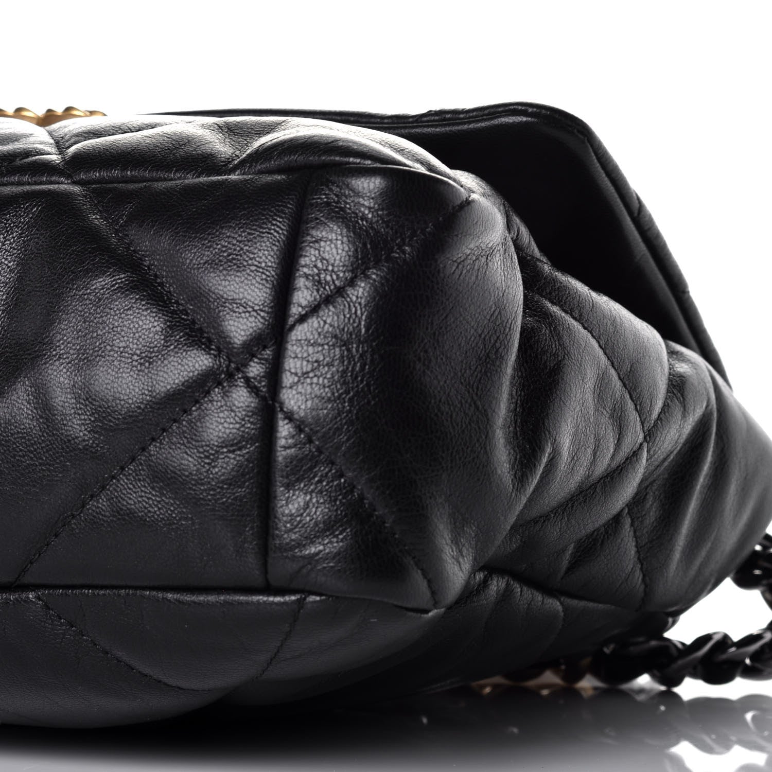 Chanel Goatskin Quilted Large Chanel 19 Flap Black 10 of 11