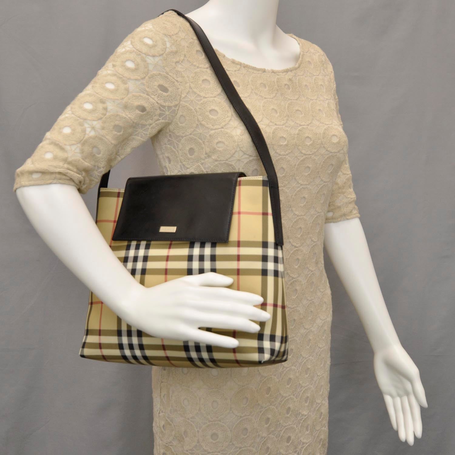 Burberry Prorsum House Check Shoulder Bag Black 2 of 10