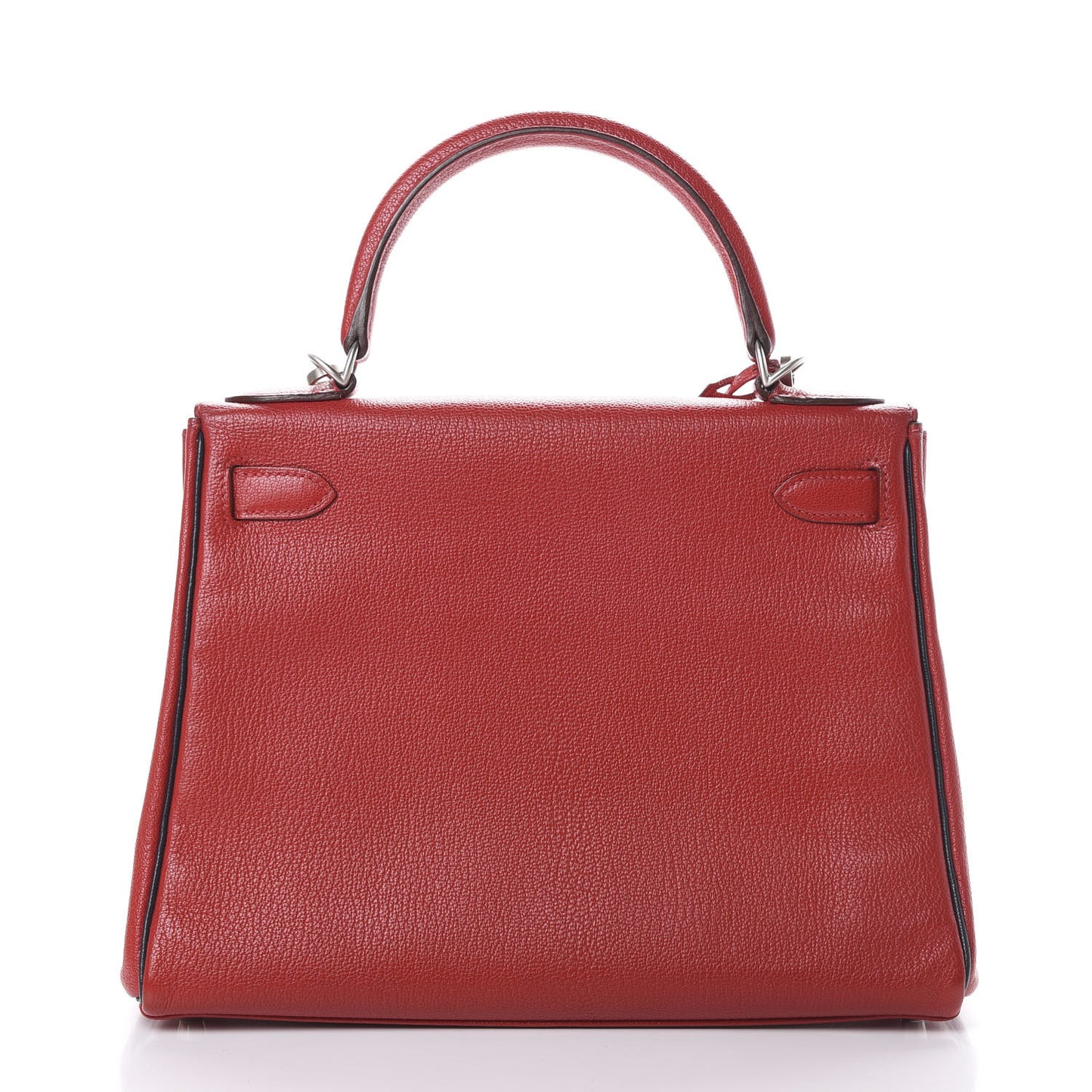 Chevre Mysore Horseshoe Kelly Retourne 28 Rouge Garance Bleu Obscur