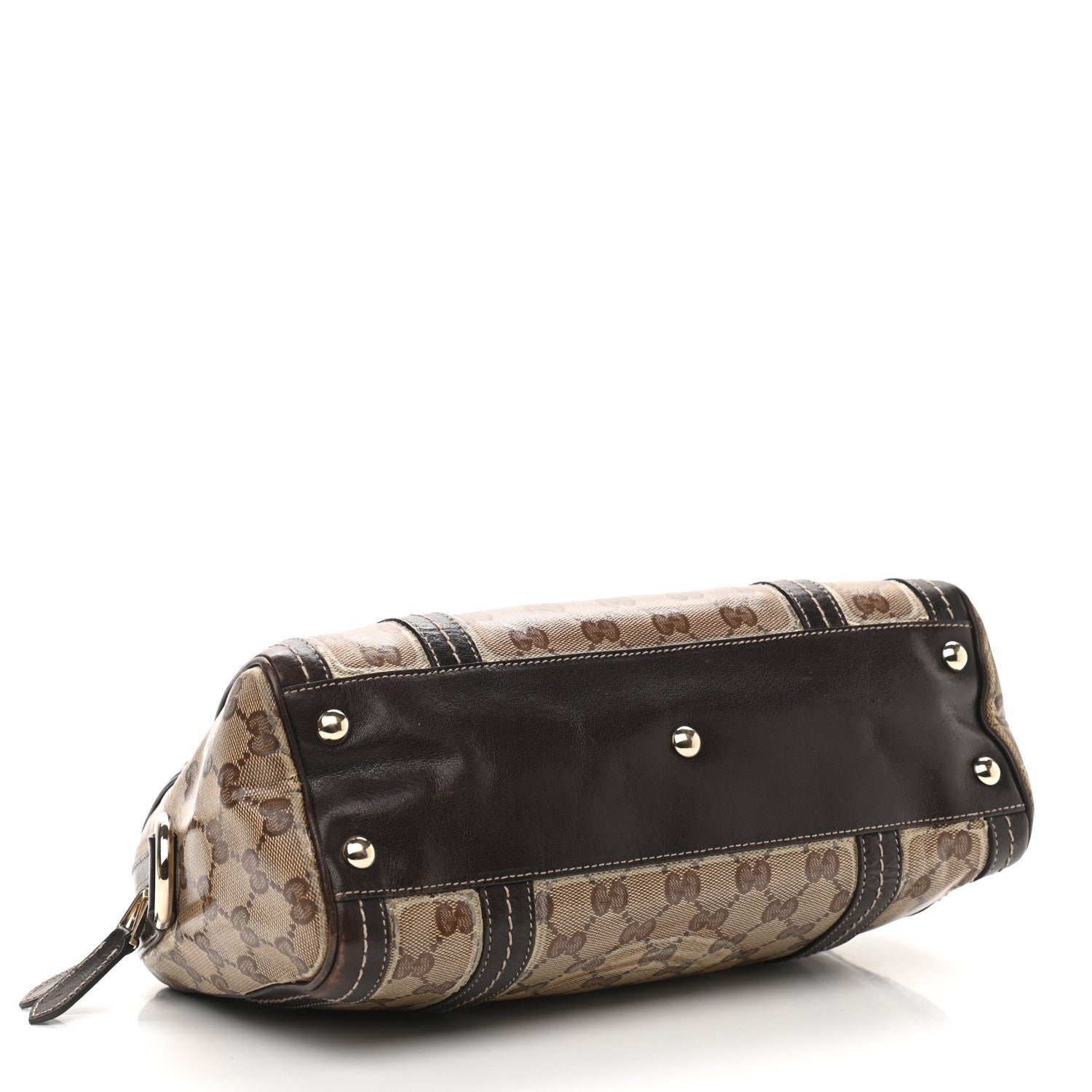 Gucci Crystal Monogram Duchessa Boston Bag Brown 3 of 12