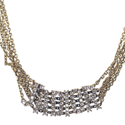 Christian Dior Metal Crystal J'Adior Choker Necklace Aged Gold 2 of 4