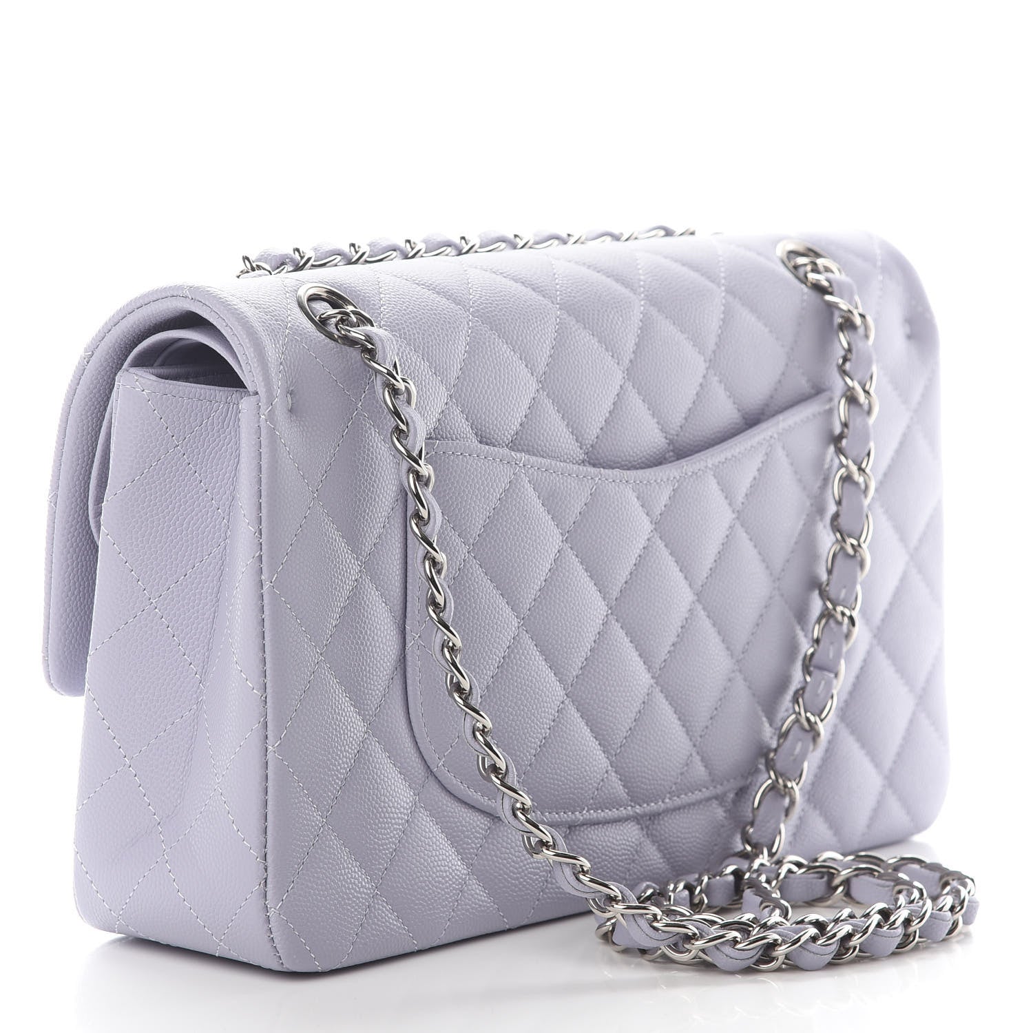 Chanel Caviar Quilted Medium Double Flap Light Purple 2 of 8