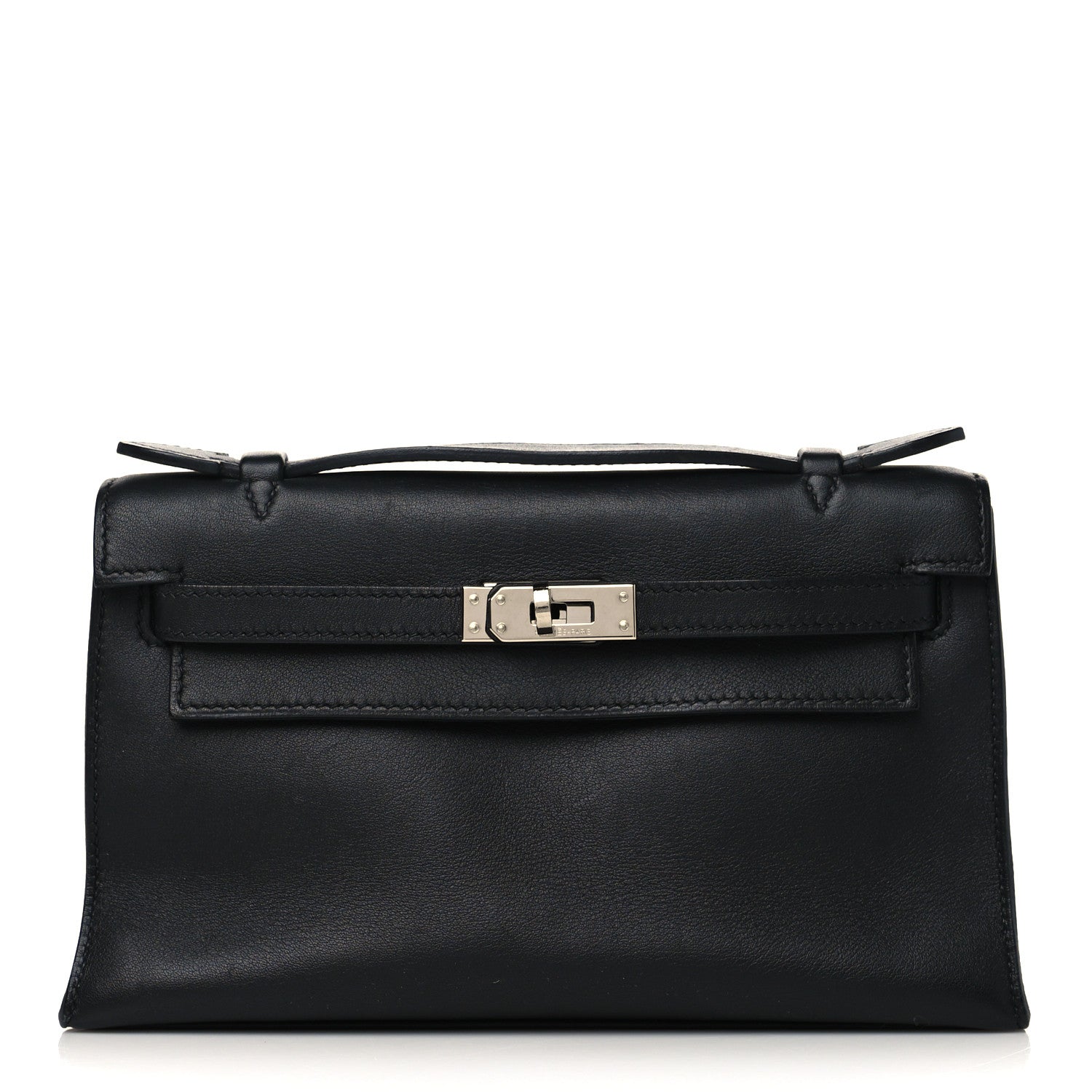Hermes Swift Kelly Pochette Clutch Black 1 of 15