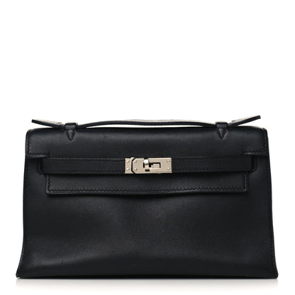 Hermes Swift Kelly Pochette Clutch Black 1 of 15