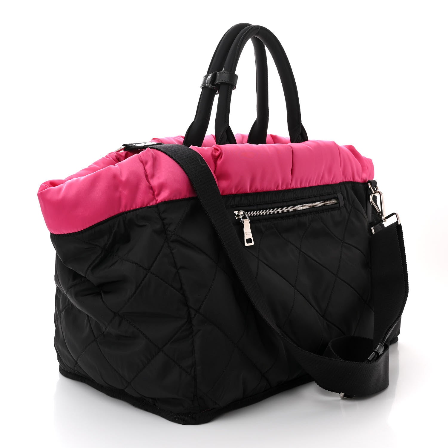 Prada Tessuto Nylon Bomber Tote Fuxia 5 of 19