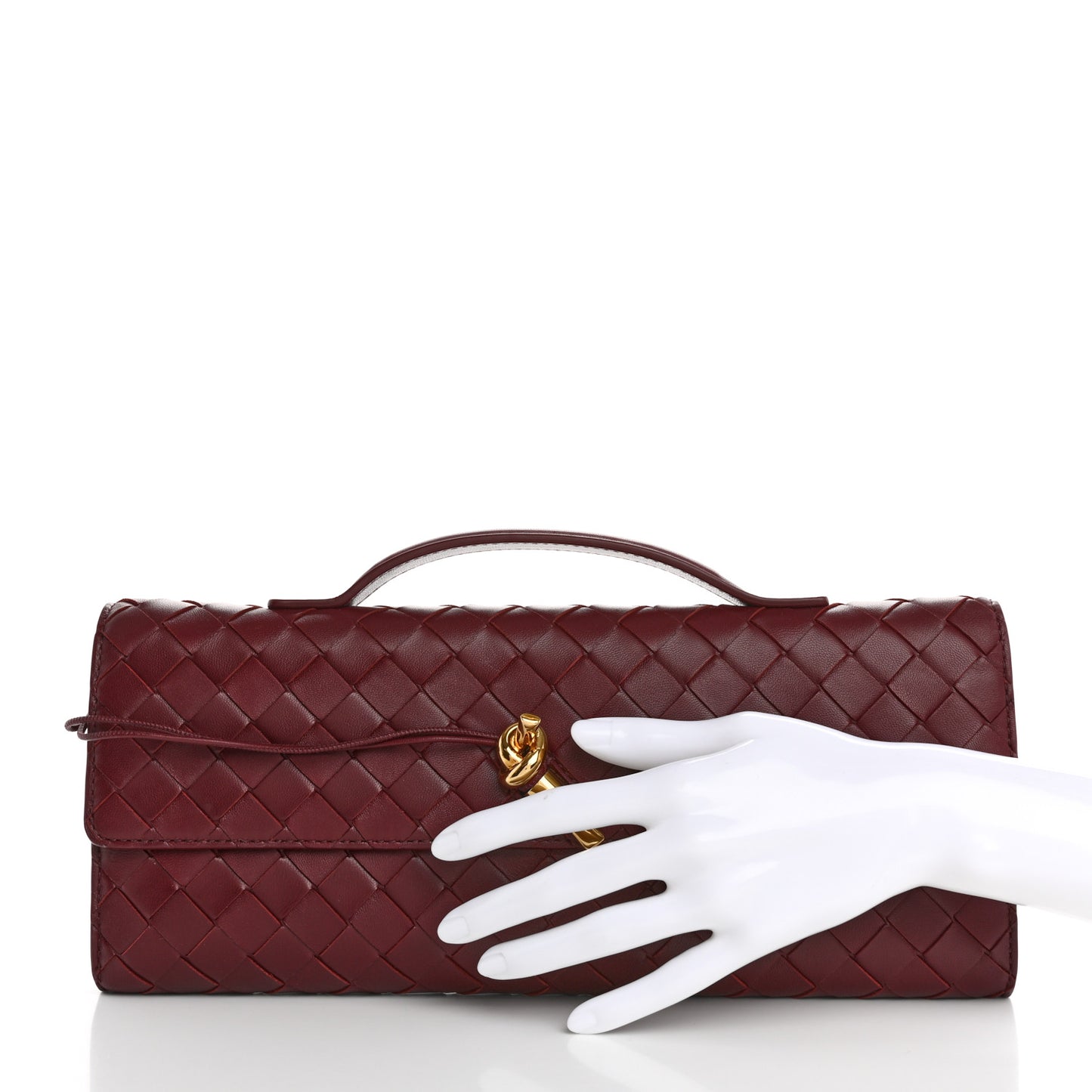 Nappa Intrecciato Long Andiamo Top Handle Clutch Barolo