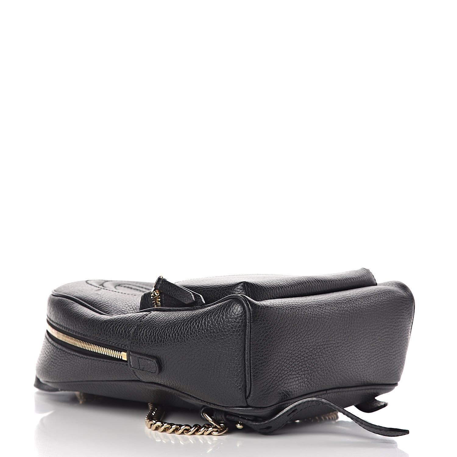 Gucci Pebbled Calfskin Soho Chain Backpack Black 4 of 13