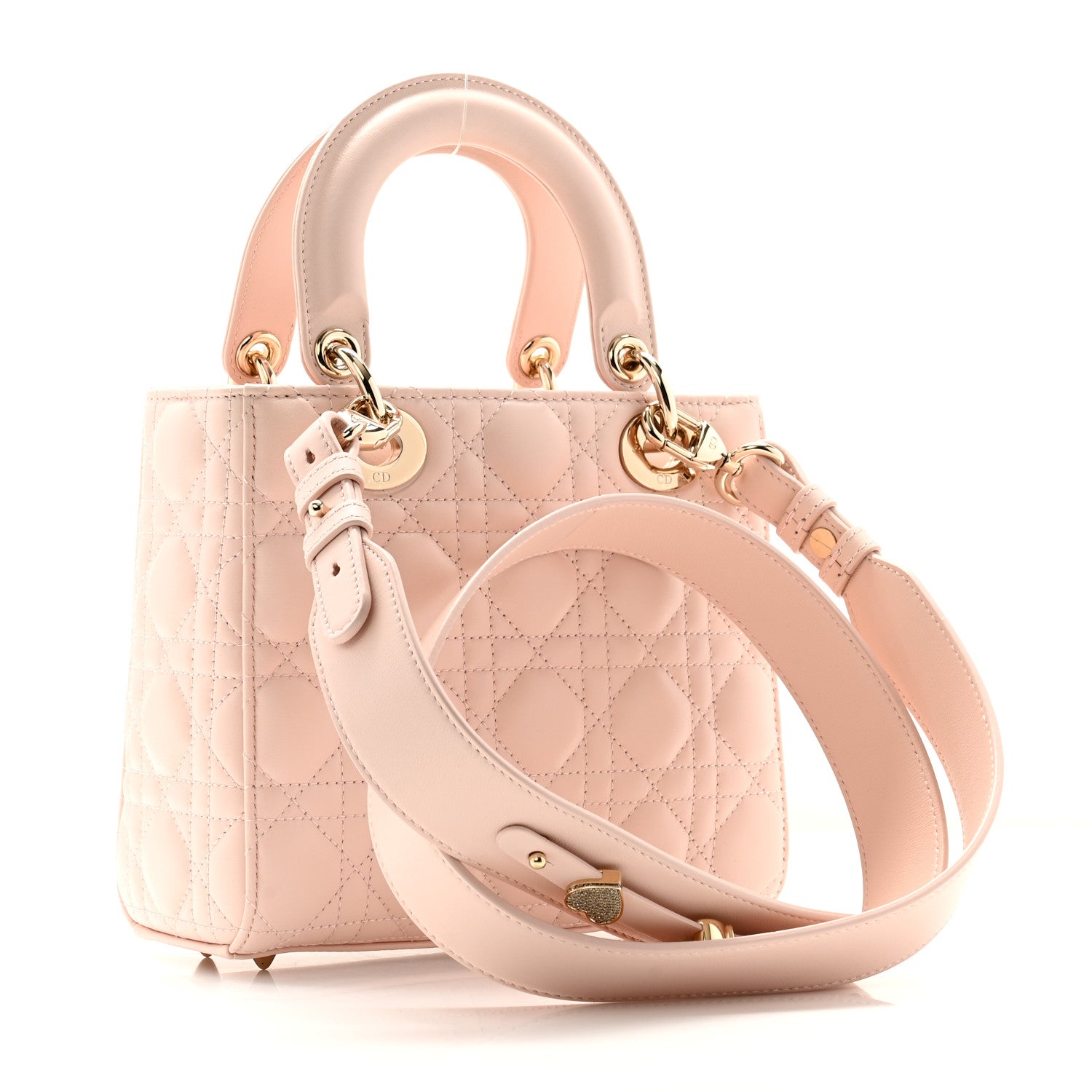 Christian Dior Lambskin Cannage Small My ABCDior Lady Dior Light Pink 3 of 10