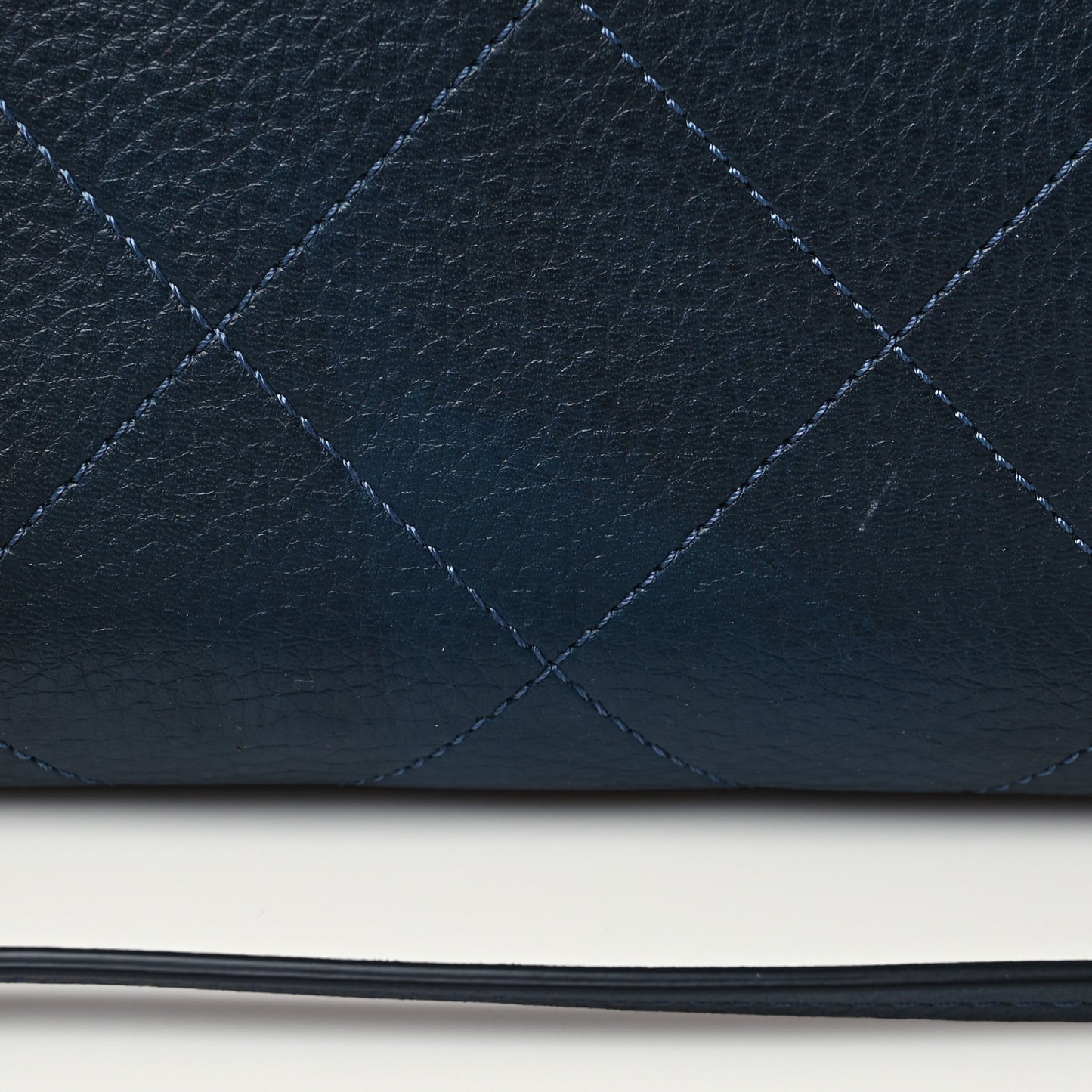 Deerskin Stitched Medium CC Shopping Tote Navy