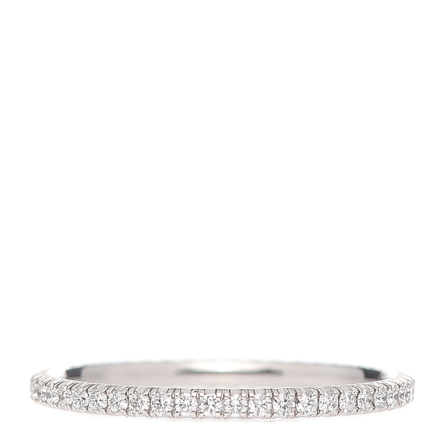 18K White Gold Diamond 1.5mm Etincelle de Cartier Wedding Band Ring 52 6