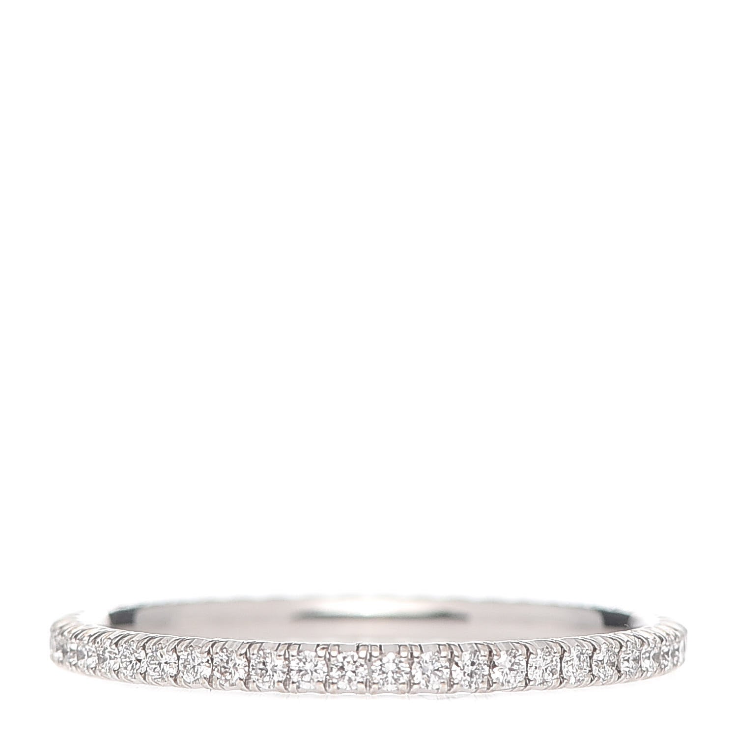 Cartier 18K White Gold Diamond 1.5mm Etincelle de Cartier Wedding Band Ring 52 6 1 of 5