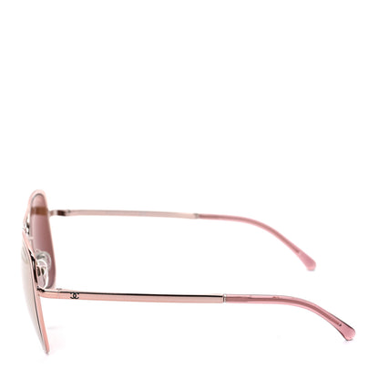 Chanel Metal Mirrored Pilot Summer Sunglasses 4223 Pink Gold 3 of 7