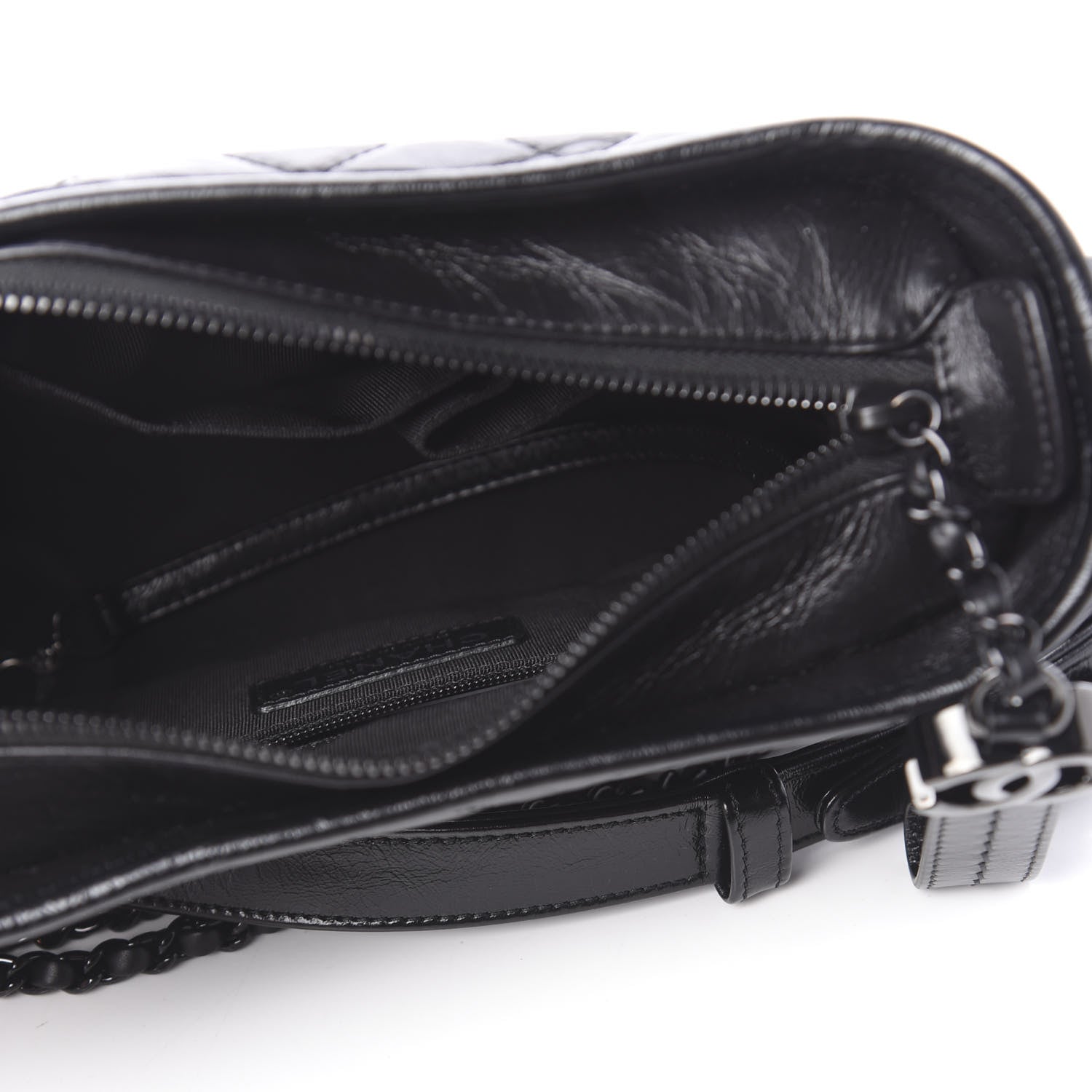 Chanel Aged Calfskin Quilted Small Gabrielle Hobo So Black 6 of 12