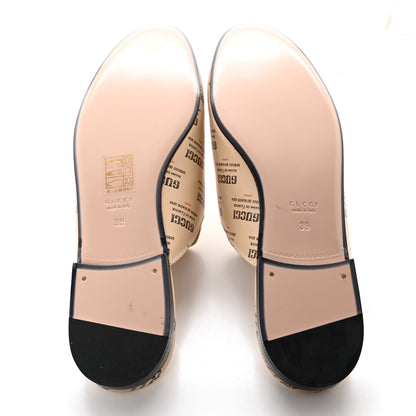 Gucci Calfskin Stamp Print Womens Princetown Slippers 39 Soy Black 5 of 11