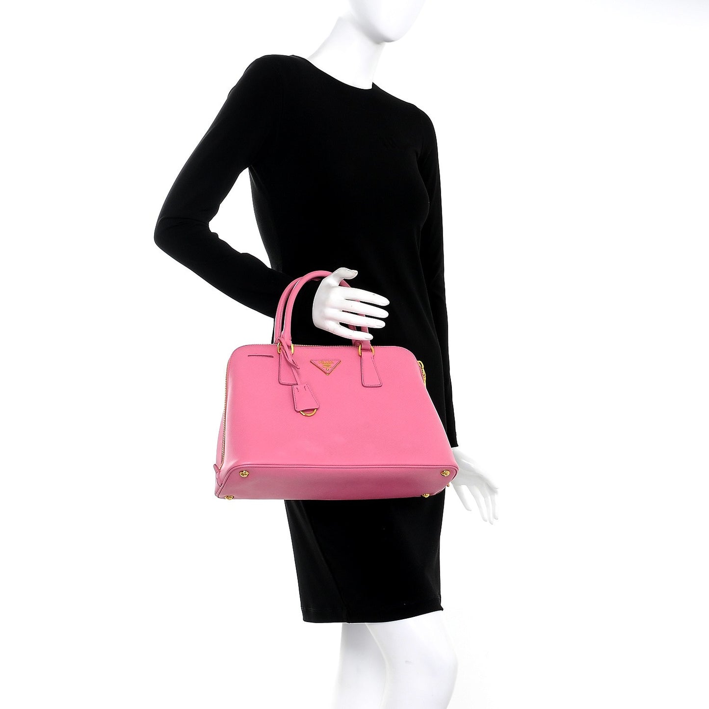Saffiano Lux Large Promenade Tote Begonia