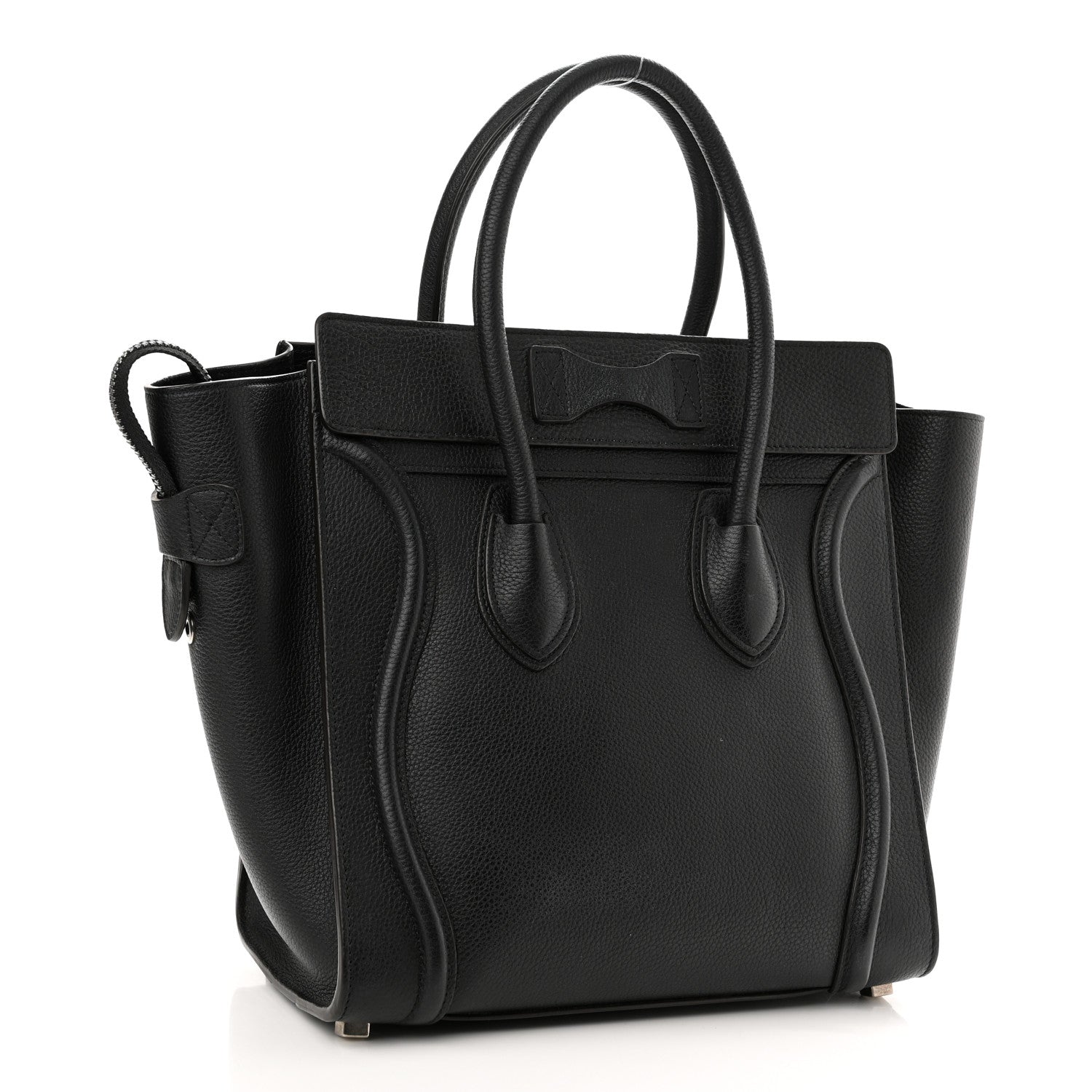 Celine Drummed Calfskin Micro Luggage Black 3 of 12