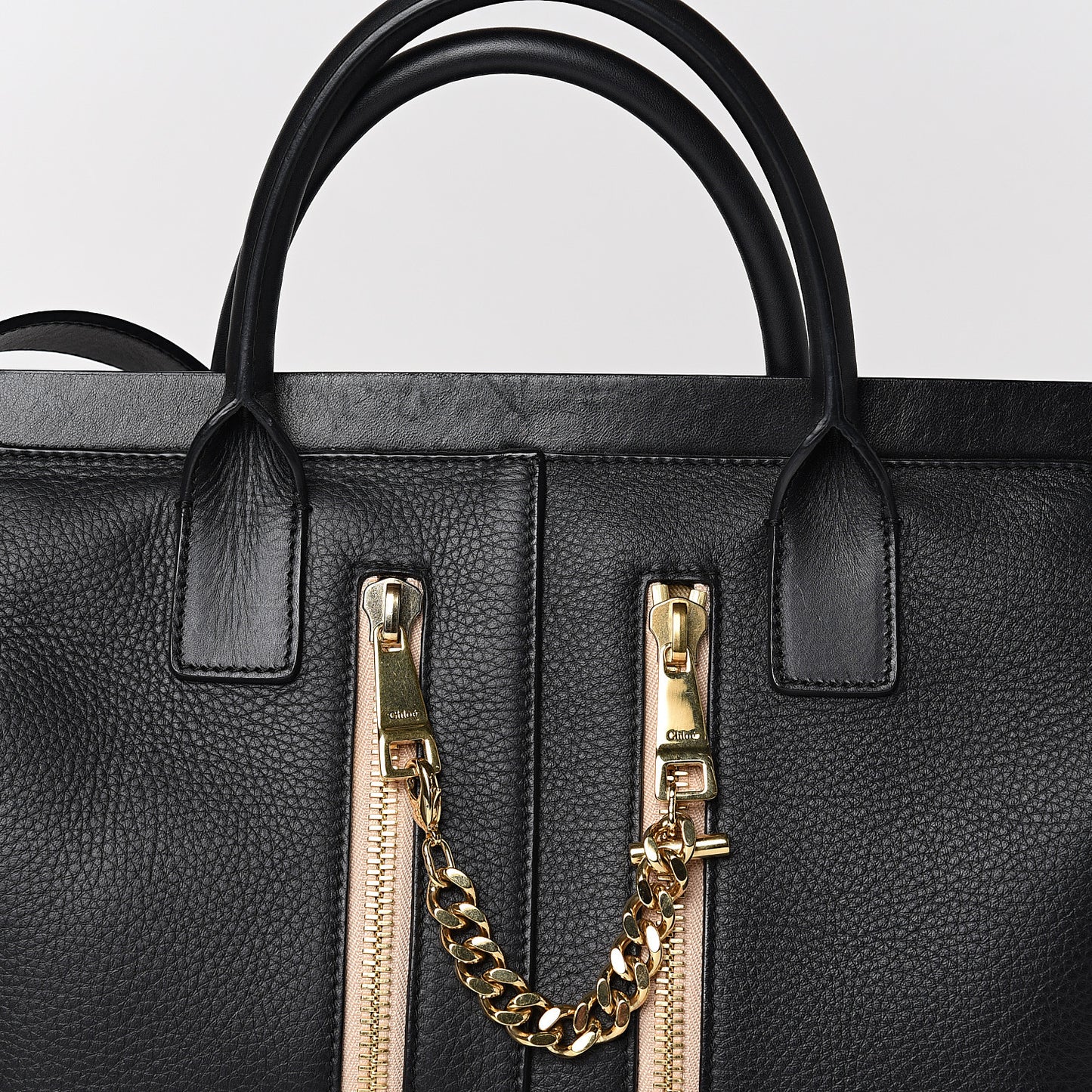 Grained Calfskin Small Cate Satchel Black