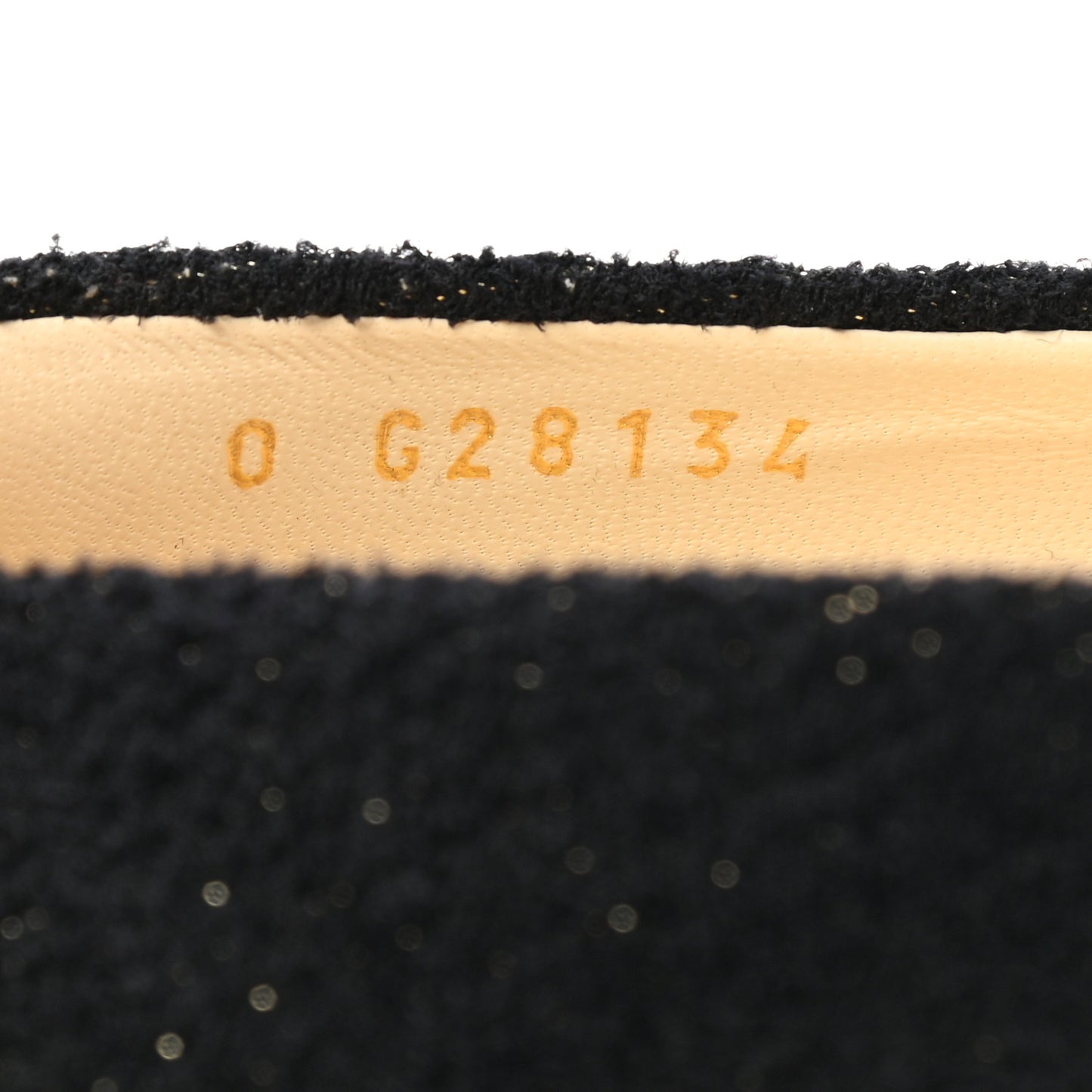 Tweed Crystal CC Ballerina Flats 39.5 Black