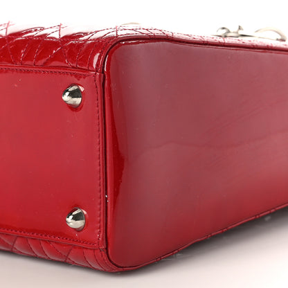 Christian Dior Patent Cannage Large Lady Dior Red 8 of 9