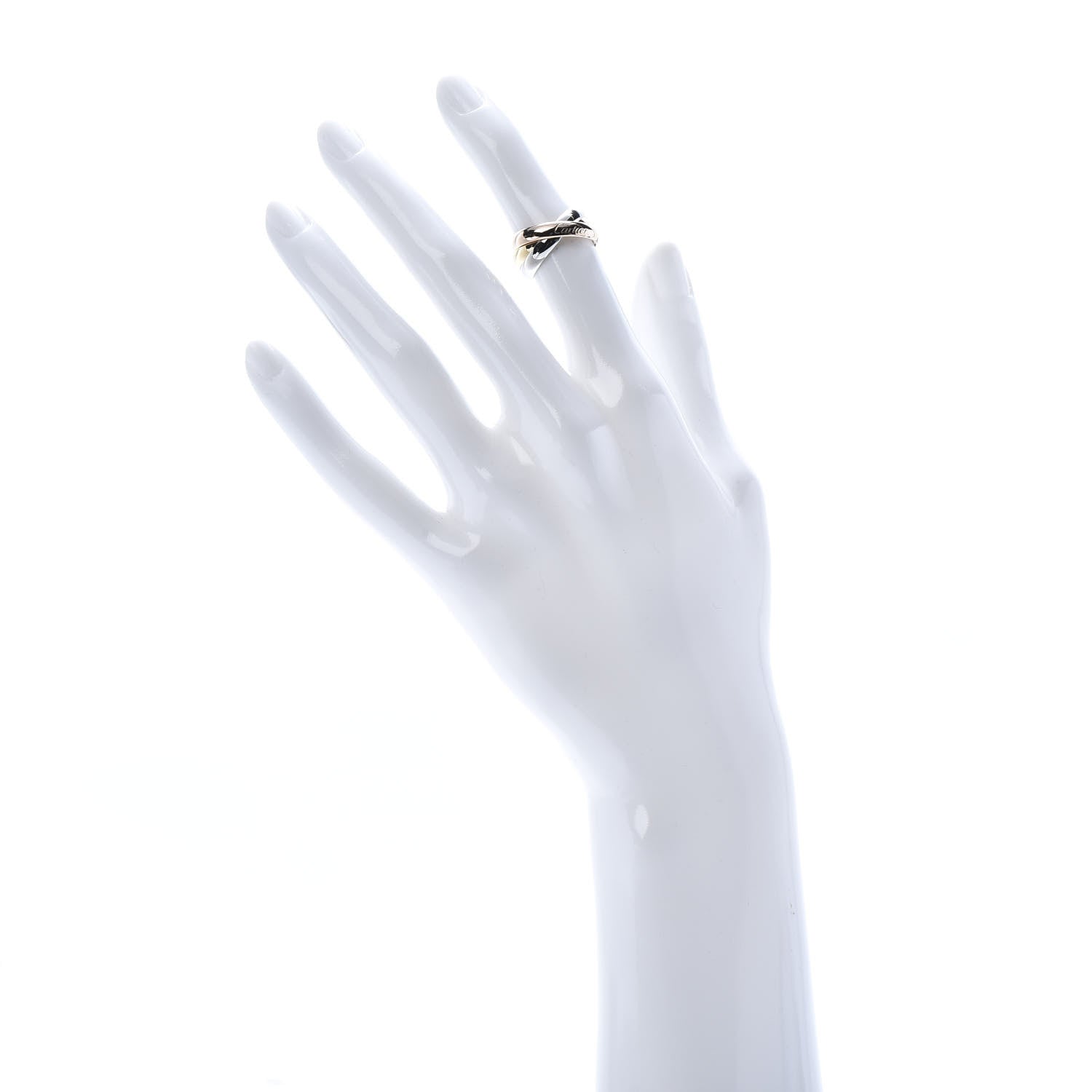 Cartier 18K Pink Yellow White Gold Classic Trinity Ring 49 4.75 2 of 5