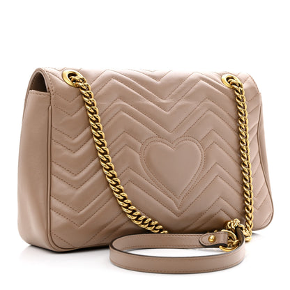 Gucci Calfskin Matelasse Medium GG Marmont Shoulder Bag Porcelain Rose 3 of 14