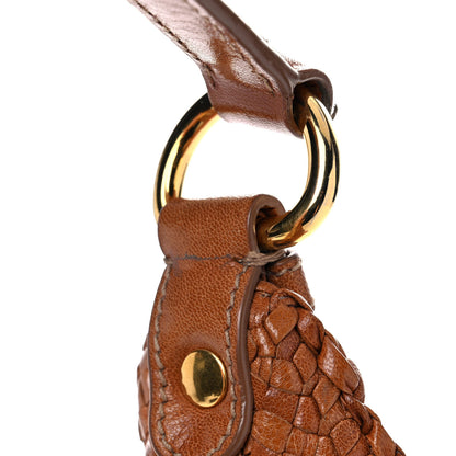 Prada Goatskin Woven Hobo Nudo 19 of 21