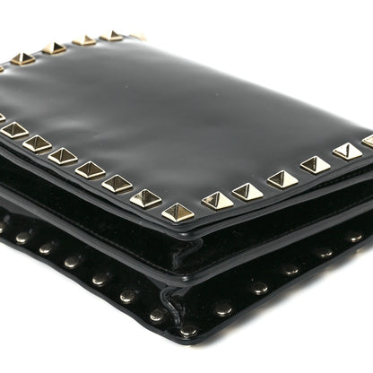 Valentino Garavani Patent Rockstud Wallet On Chain Black 11 of 12